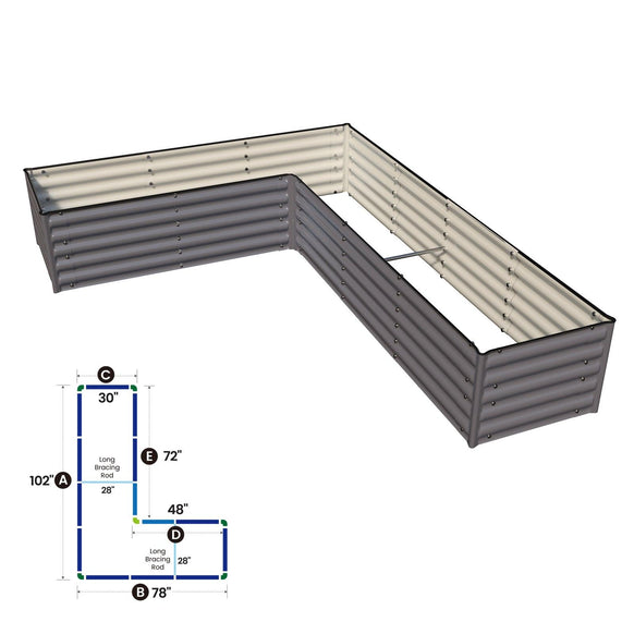 Olle Gardens Anti-corrosion Aluminum Support Rods for Infinity Garden Beds